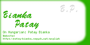 bianka patay business card